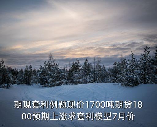期現(xiàn)套利例題現(xiàn)價(jià)1700噸期貨1800預(yù)期上漲求套利模型7月價(jià)