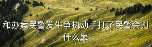 打警察是什么罪，打警察會(huì)定什么罪