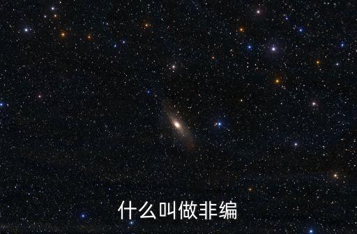 非編，非編是什么意思