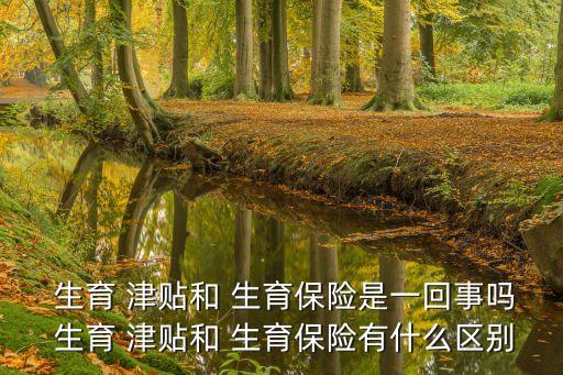  生育 津貼和 生育保險(xiǎn)是一回事嗎 生育 津貼和 生育保險(xiǎn)有什么區(qū)別