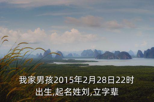 我家男孩2015年2月28日22時出生,起名姓劉,立字輩