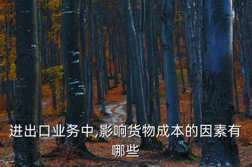 進出口業(yè)務(wù)中,影響貨物成本的因素有哪些