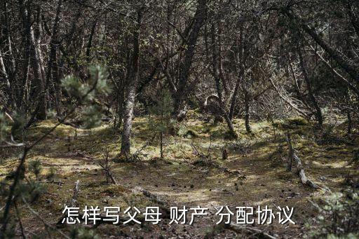 財產(chǎn)分配協(xié)議書,老人死后財產(chǎn)分配協(xié)議書