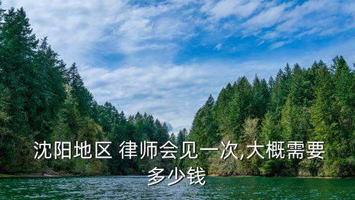  沈陽地區(qū) 律師會(huì)見一次,大概需要多少錢