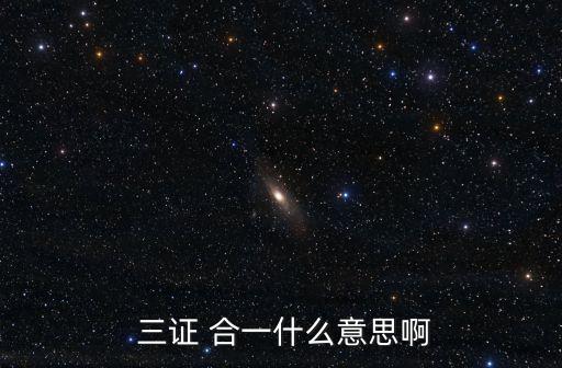 三證合一