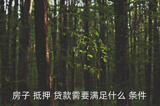 房產(chǎn)抵押貸款條件,工商銀行房產(chǎn)抵押貸款條件
