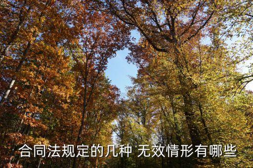 什么情況屬于無效合同,以下選項中什么不屬于無效合同