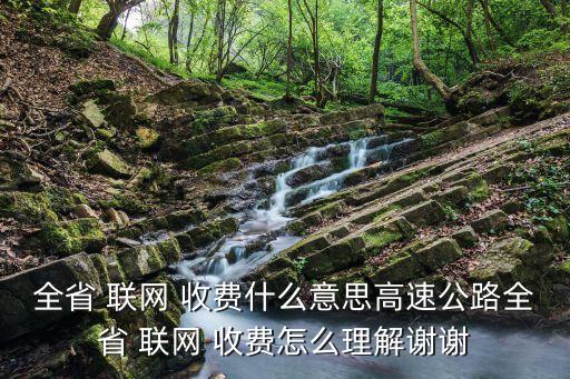 全省 聯(lián)網(wǎng) 收費什么意思高速公路全省 聯(lián)網(wǎng) 收費怎么理解謝謝
