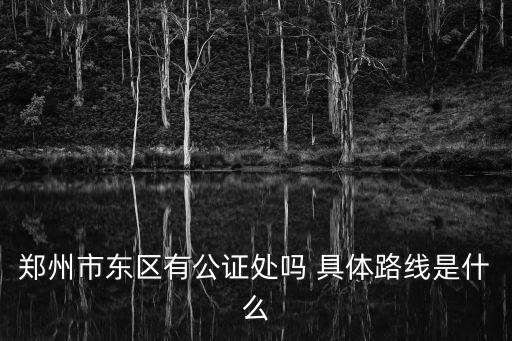 鄭州市東區(qū)有公證處嗎 具體路線是什么
