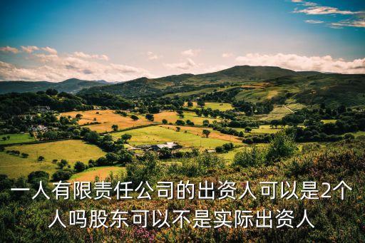 出資人，出資人和股東的區(qū)別