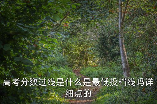 高考分數(shù)過線是什么是最低投檔線嗎詳細點的