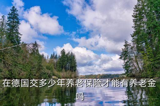 在德國(guó)交多少年養(yǎng)老保險(xiǎn)才能有養(yǎng)老金嗎