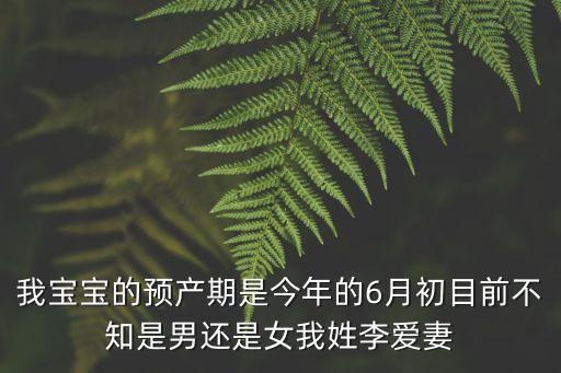 李書華，我寶寶的預(yù)產(chǎn)期是今年的6月初目前不知是男還是女我姓李愛妻