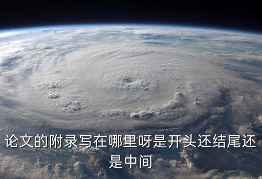 附錄格式，論文的附錄寫在哪里呀是開頭還結(jié)尾還是中間