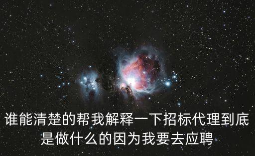 招標代理工作內容，請問工程中招標代理人主要做什么