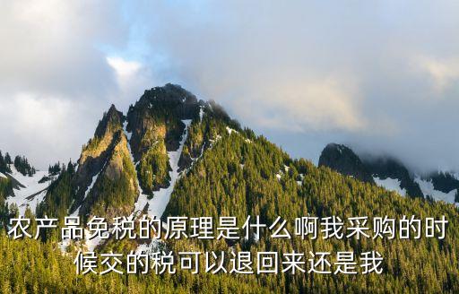 農(nóng)產(chǎn)品免稅，免稅產(chǎn)品比如說(shuō)農(nóng)產(chǎn)品到底怎么免說(shuō)免增值稅但還是要計(jì)算