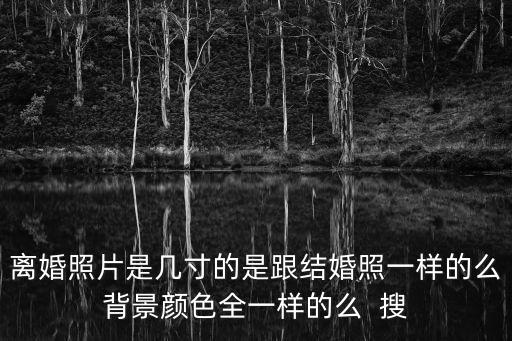 離婚照片是幾寸的是跟結婚照一樣的么背景顏色全一樣的么  搜