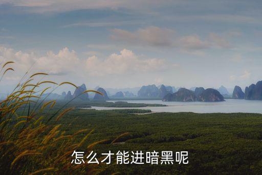 怎么才能進(jìn)暗黑呢