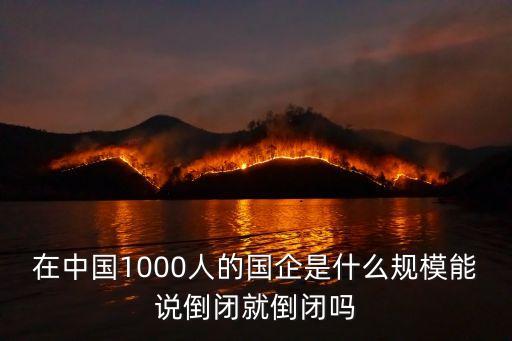 在中國1000人的國企是什么規(guī)模能說倒閉就倒閉嗎