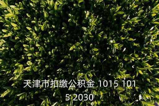 天津市扣繳公積金 1015 1015 2030