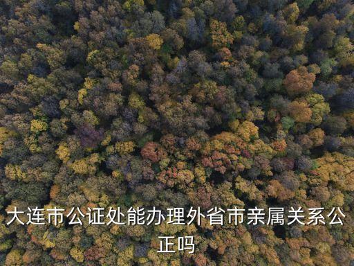 大連市公證處能辦理外省市親屬關系公正嗎