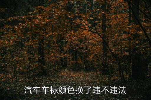 汽車車標(biāo)顏色換了違不違法