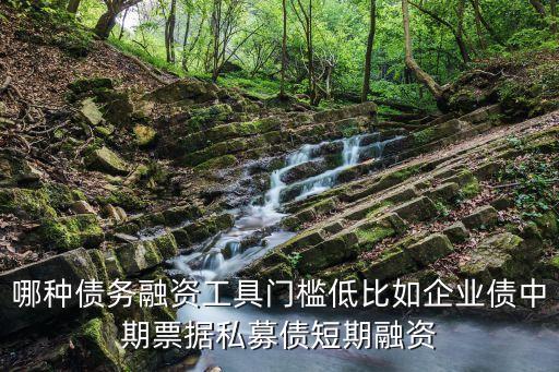 哪種債務(wù)融資工具門檻低比如企業(yè)債中期票據(jù)私募債短期融資