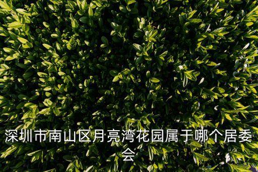 深圳市南山區(qū)月亮灣花園屬于哪個(gè)居委會(huì)