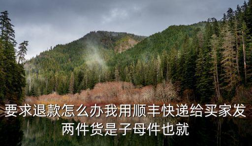 要求退款怎么辦我用順豐快遞給買家發(fā)兩件貨是子母件也就