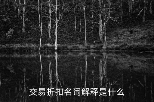 功能折扣，交易折扣名詞解釋是什么