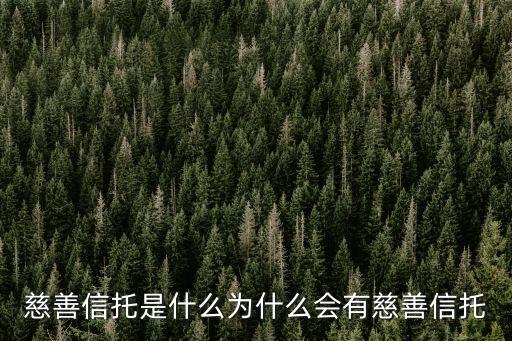 慈善信托，慈善信托的受益人是怎么回事