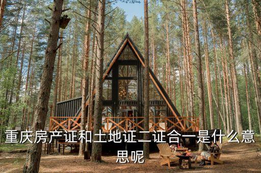 重慶房產(chǎn)證和土地證二證合一是什么意思呢