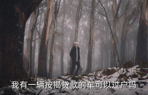 按揭車可以過戶嗎，我有一輛按揭貸款的車可以過戶嗎