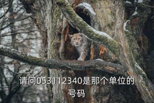 請(qǐng)問053112340是那個(gè)單位的號(hào)碼