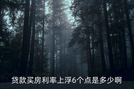 貸款買房利率上浮6個點是多少啊