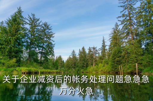 減資的會計處理，公司減資賬務(wù)處理
