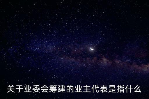 業(yè)主代表，關于業(yè)委會籌建的業(yè)主代表是指什么