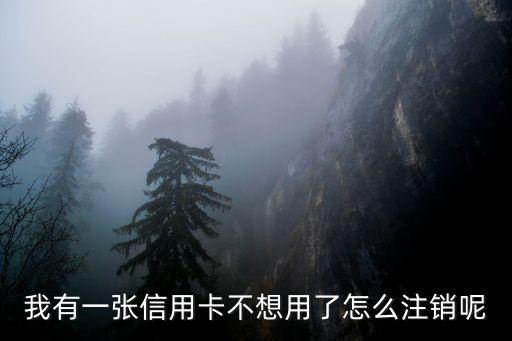 我有一張信用卡不想用了怎么注銷呢