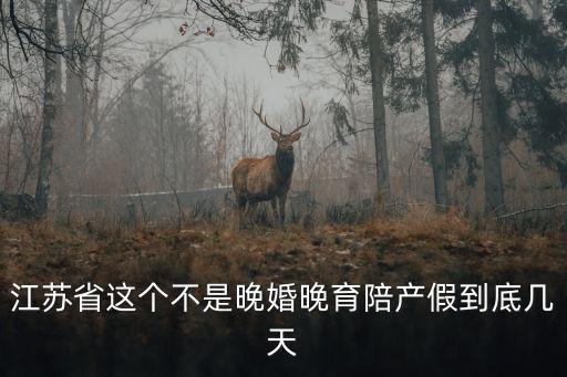 江蘇陪產(chǎn)假，江蘇男方有多少天陪產(chǎn)假