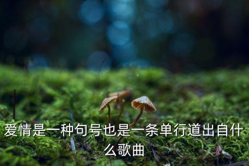 愛情是一種句號也是一條單行道出自什么歌曲