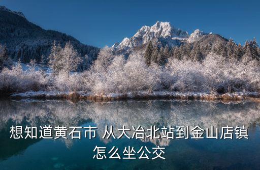 想知道黃石市 從大冶北站到金山店鎮(zhèn)怎么坐公交