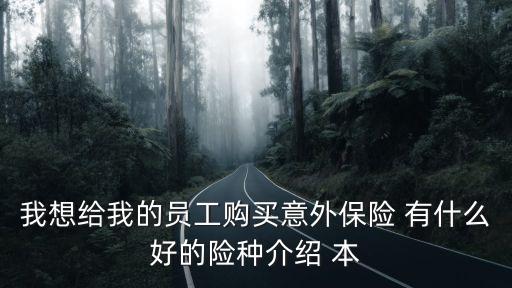 員工意外險(xiǎn)，我想給我的員工購買意外保險(xiǎn) 有什么好的險(xiǎn)種介紹 本