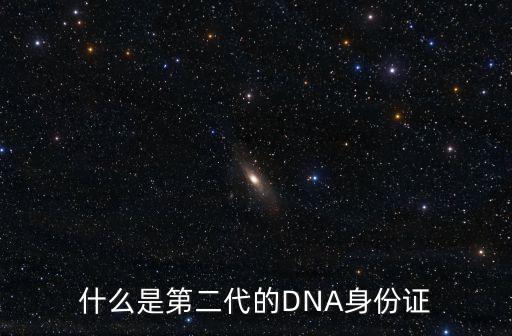 什么是第二代的DNA身份證