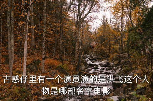 洪飛，古惑仔里有一個演員演的是洪飛這個人物是哪部名字電影