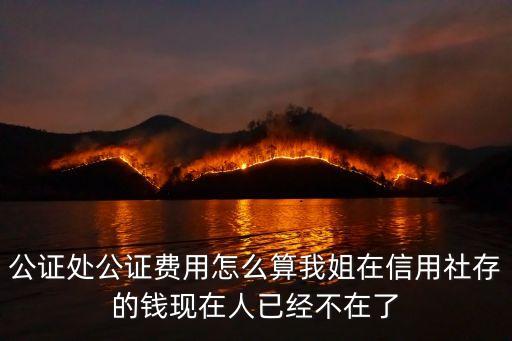 公證處公證費(fèi)用怎么算我姐在信用社存的錢現(xiàn)在人已經(jīng)不在了
