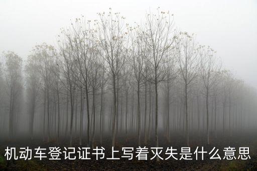 滅失，法律上滅失的含義
