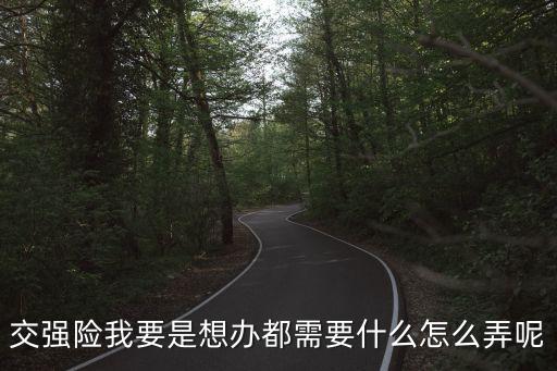 交強(qiáng)險(xiǎn)怎么買，交強(qiáng)險(xiǎn)我要是想辦都需要什么怎么弄呢