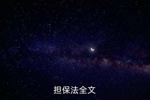 擔保法全文