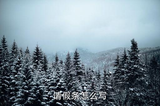 請假單怎么寫，怎么寫請假條