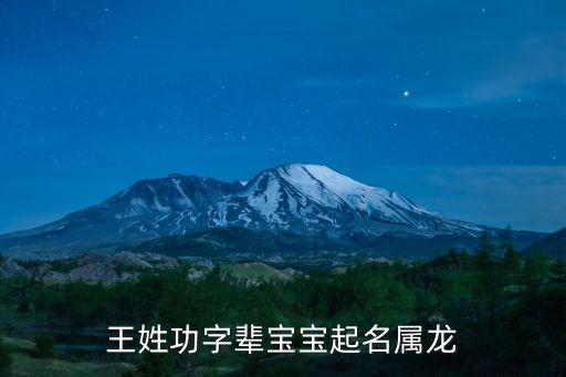 王建功，王姓功字輩寶寶起名屬龍